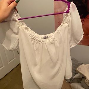 White off the shoulder top